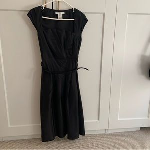 LK Bennett Black Silk A line dress
